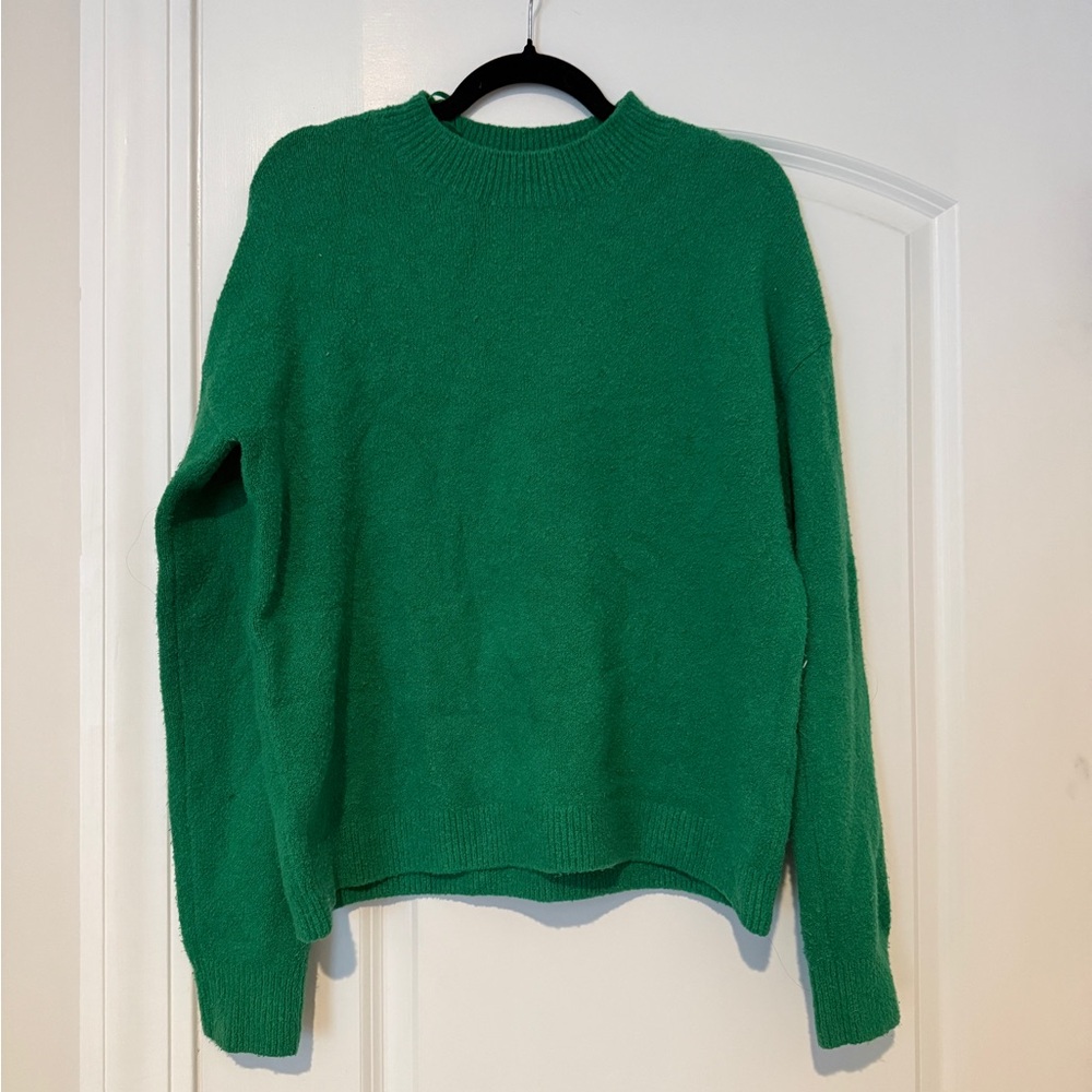 & Other Stories Vibrant Green Crew Neck Sweater